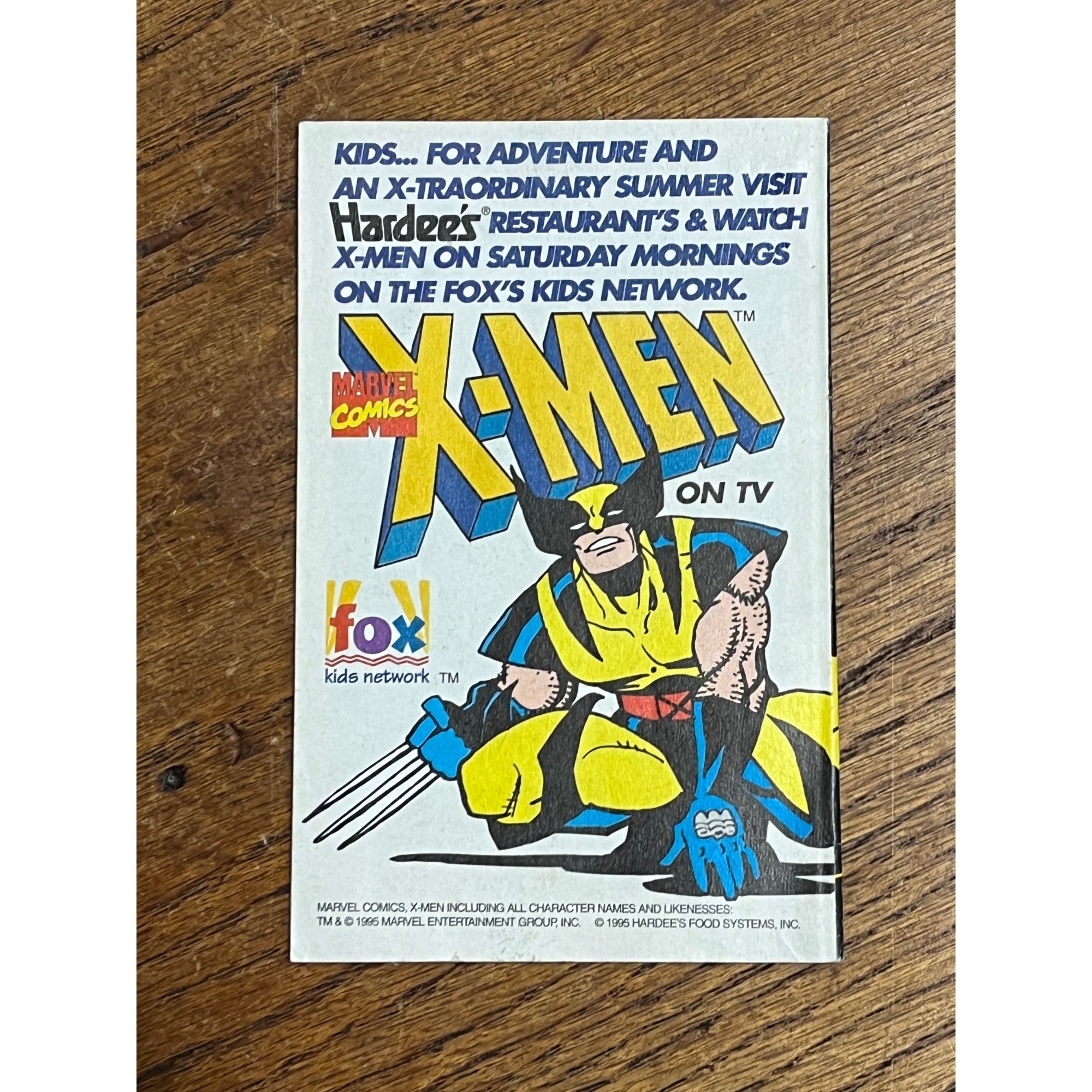 X-Men Time Gliders Hardee's Mini-Comic 1995 Marvel Comics Vol. 1 No. 2