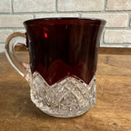 VINTAGE MUG RUBY FLASH RED GLASS ROCHESTER MINNESOTA SOUVENIR FANCY