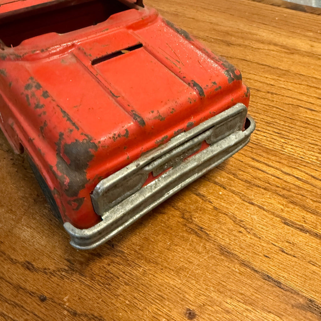 Vintage Buddy L Pressed Steel Toy Zoo Red Pickup Truck Toy -- Parts/Repair