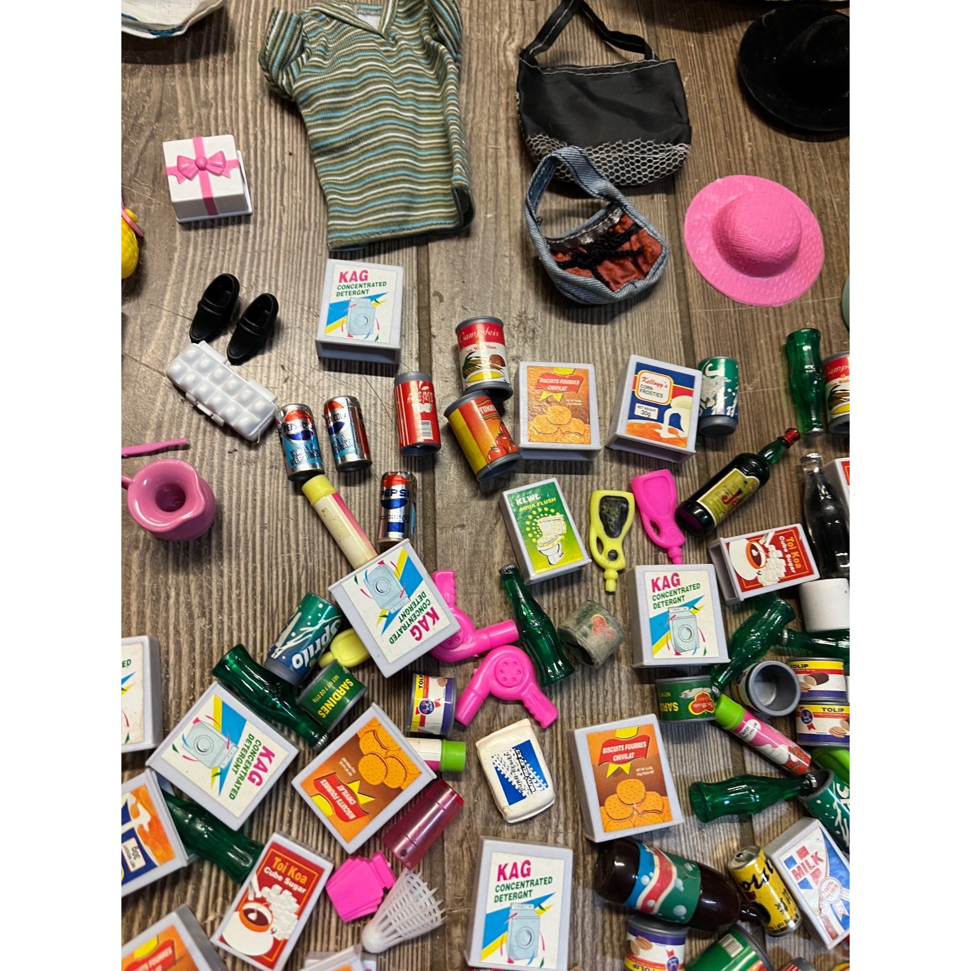 Huge Barbie Doll Clothes Accessories Lot Shoes Camping Food Mattel Mixed Estate