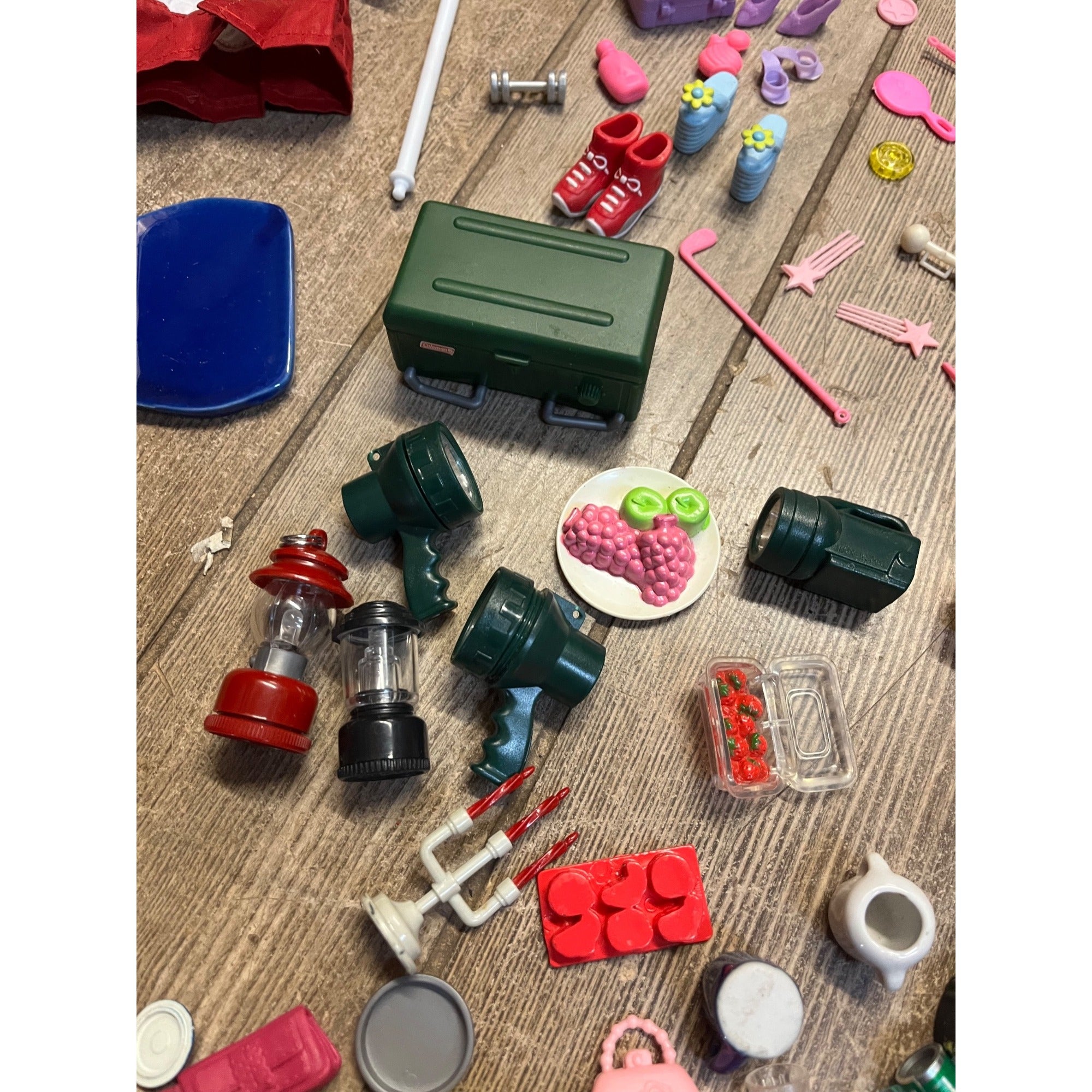 Huge Barbie Doll Clothes Accessories Lot Shoes Camping Food Mattel Mixed Estate