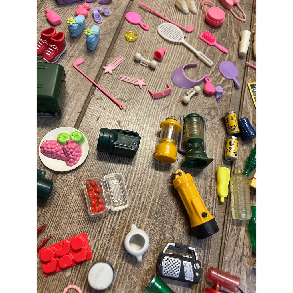 Huge Barbie Doll Clothes Accessories Lot Shoes Camping Food Mattel Mixed Estate