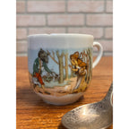 Antique Little Red Riding Hood & the Wolf Small Teacup Germany + Spoon Winthrop