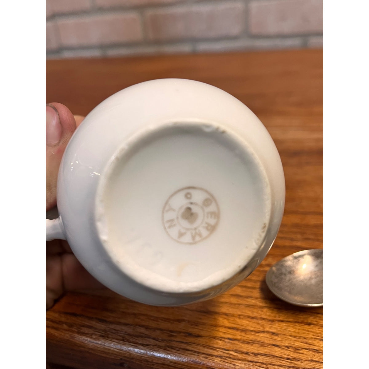 Antique Little Red Riding Hood & the Wolf Small Teacup Germany + Spoon Winthrop