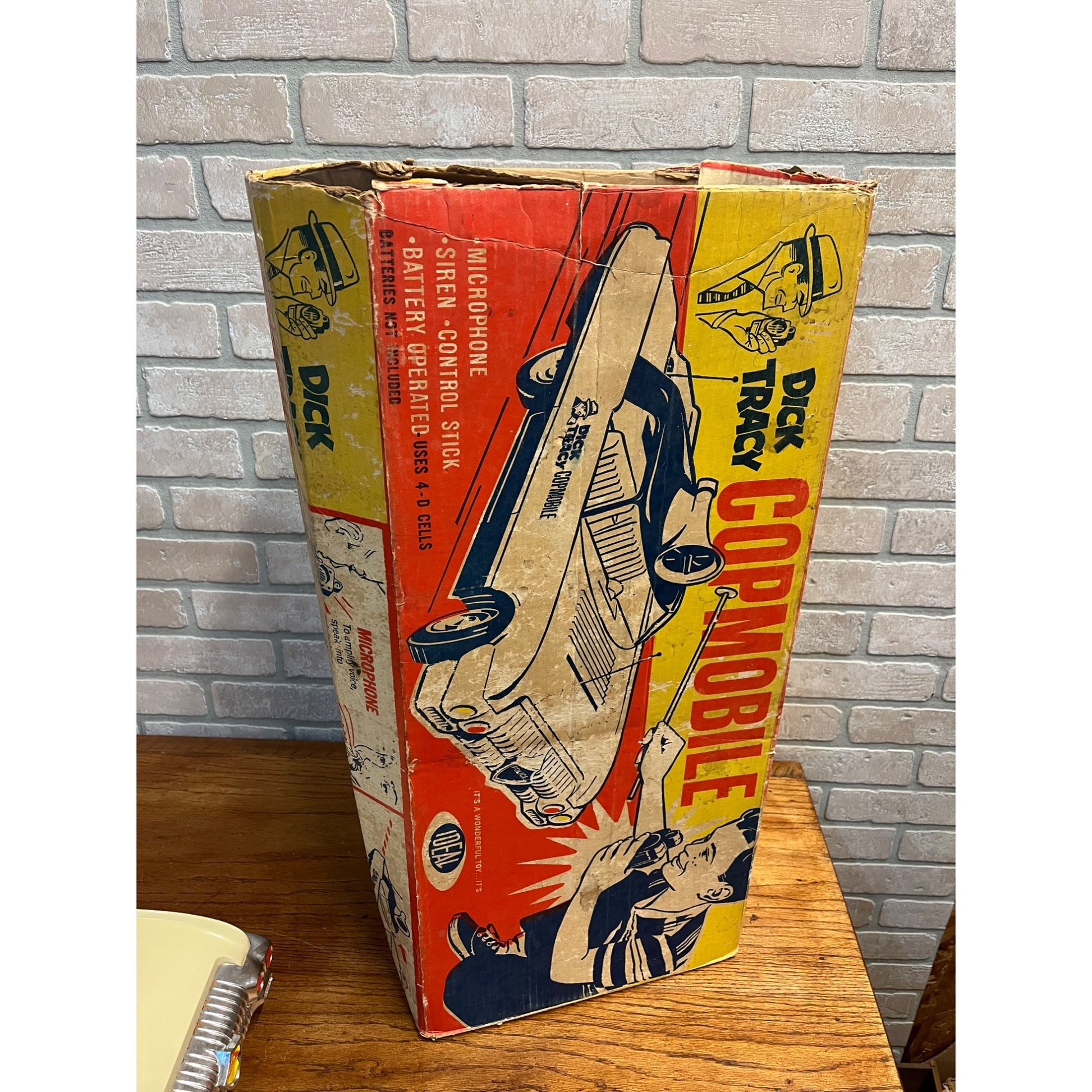 Vintage 1963 Dick Tracy Copmobile Ideal Toy Corp 23” Incomplete