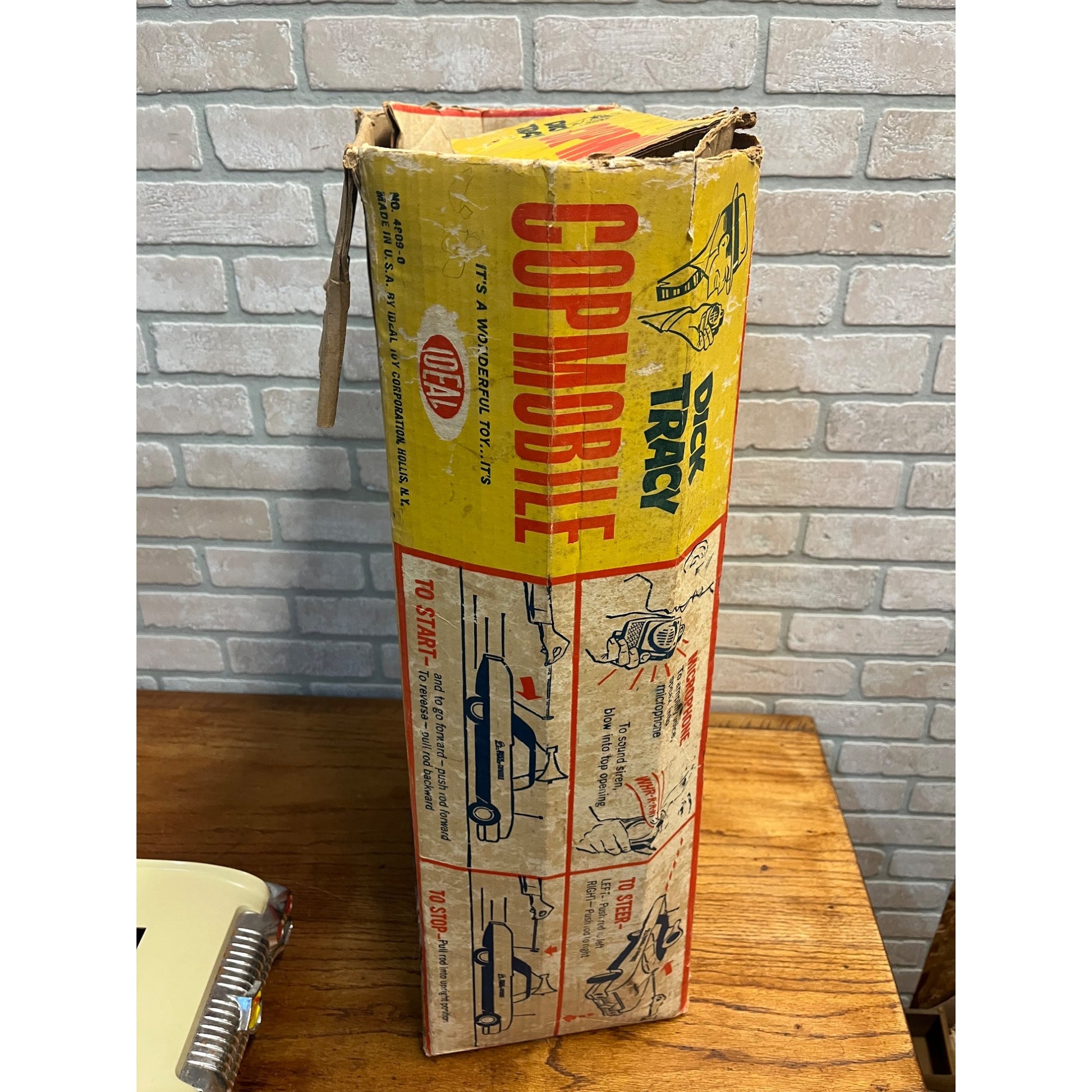 Vintage 1963 Dick Tracy Copmobile Ideal Toy Corp 23” Incomplete