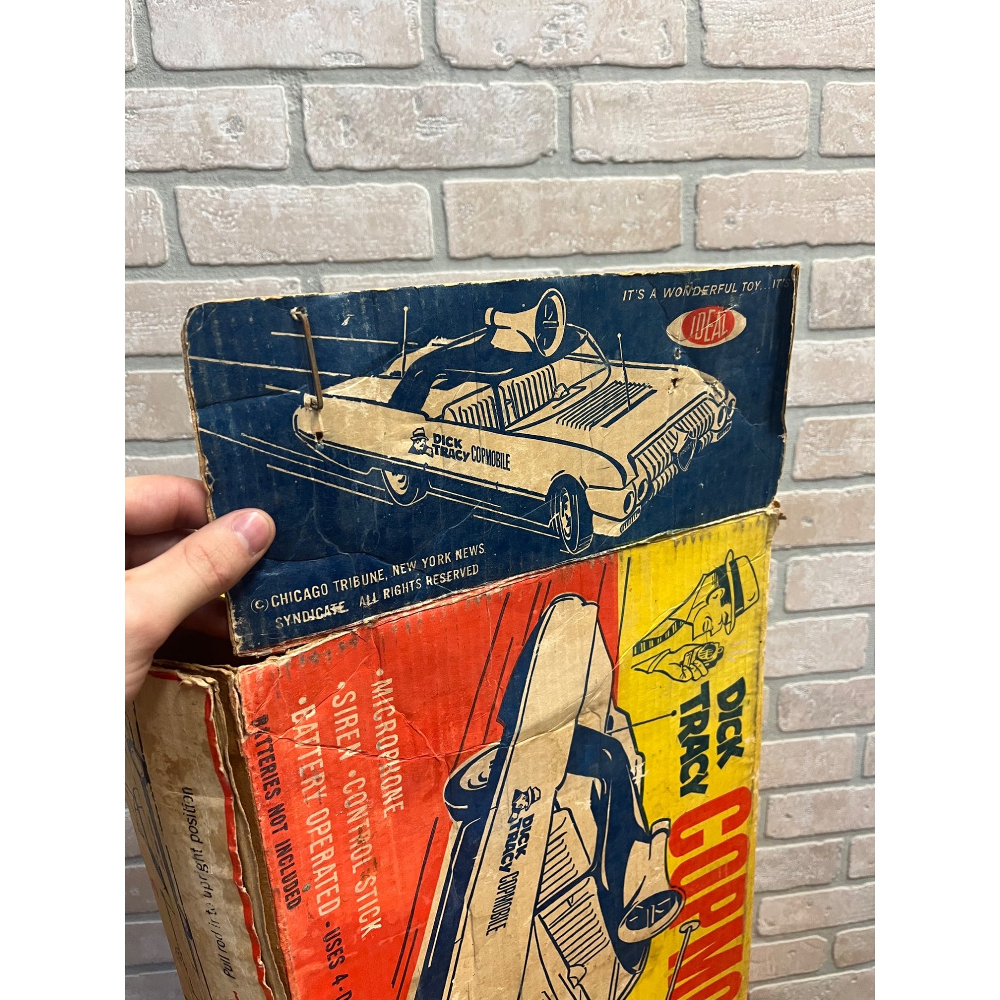 Vintage 1963 Dick Tracy Copmobile Ideal Toy Corp 23” Incomplete