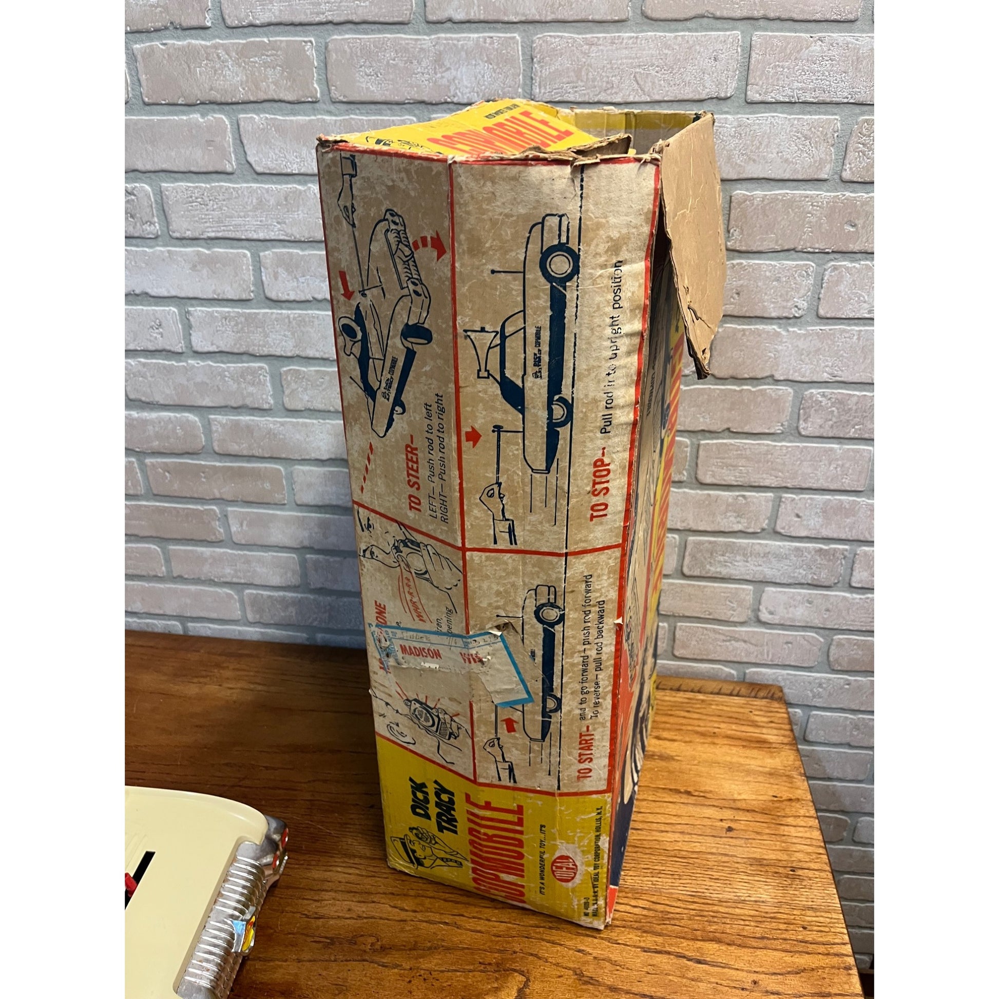 Vintage 1963 Dick Tracy Copmobile Ideal Toy Corp 23” Incomplete