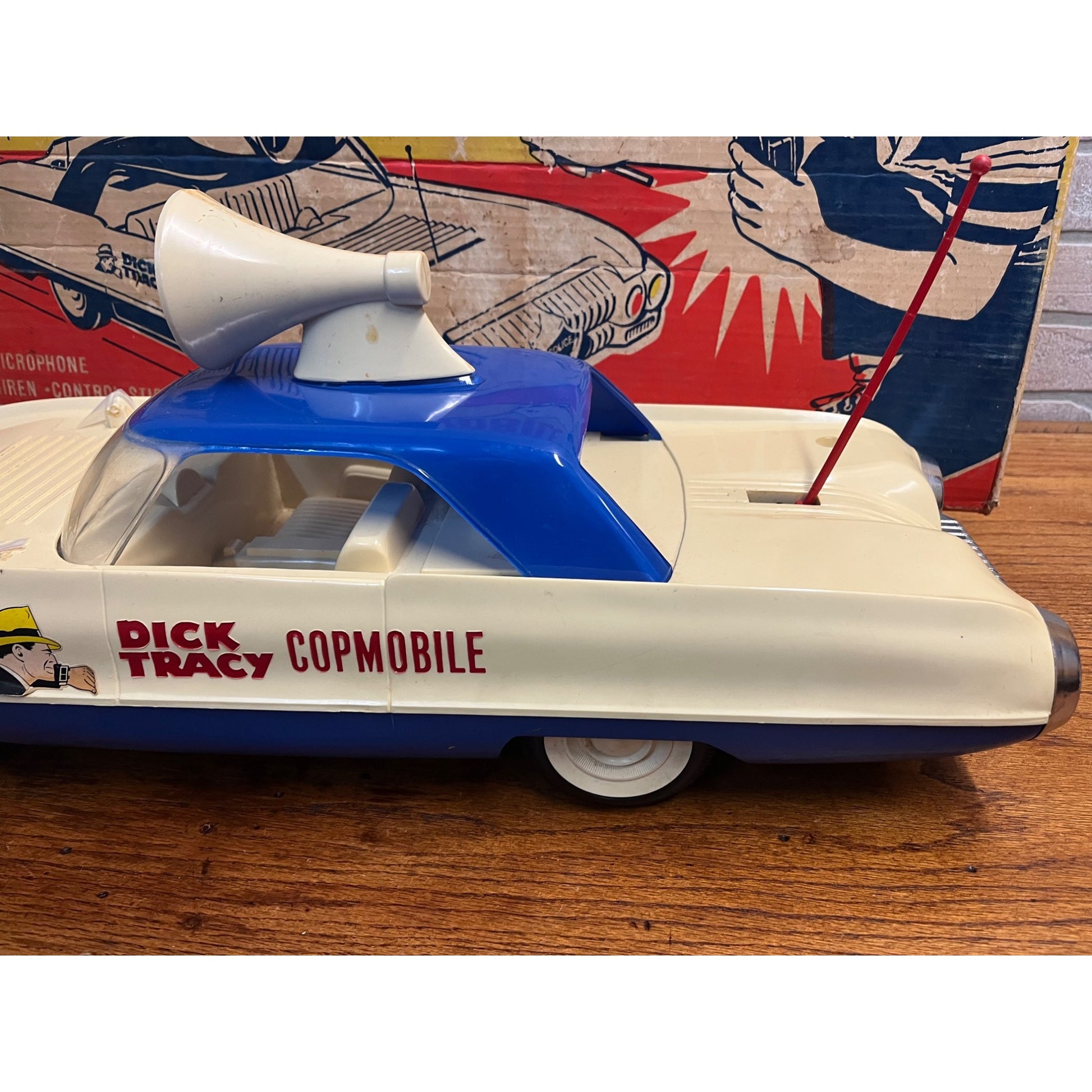 Vintage 1963 Dick Tracy Copmobile Ideal Toy Corp 23” Incomplete