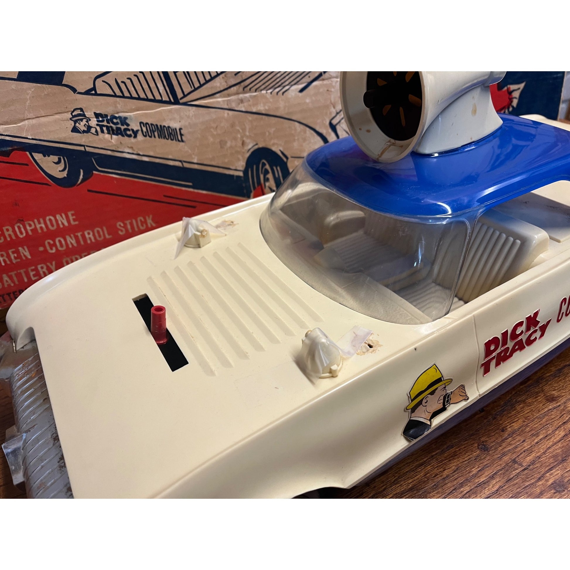 Vintage 1963 Dick Tracy Copmobile Ideal Toy Corp 23” Incomplete
