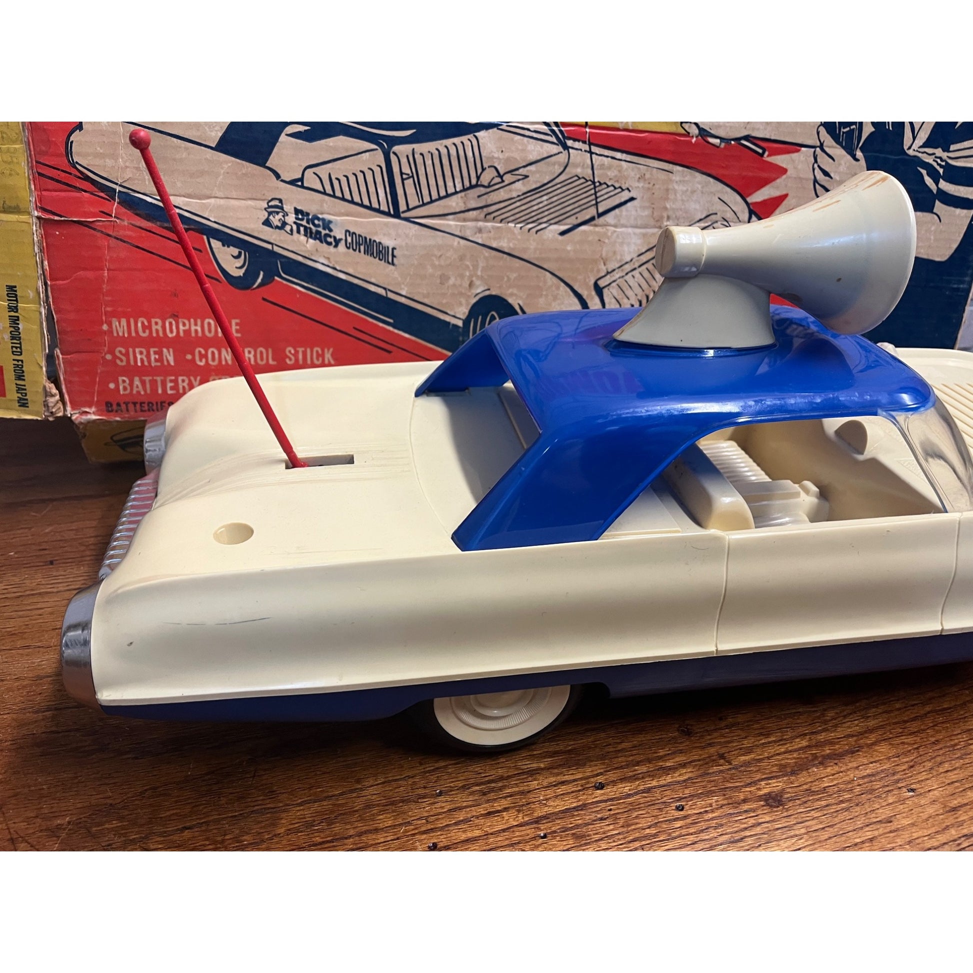 Vintage 1963 Dick Tracy Copmobile Ideal Toy Corp 23” Incomplete