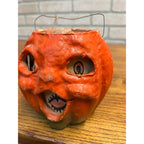 Vintage Halloween Paper Mache Jack O' Lantern JOL Choir Boy 4.5"