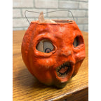 Vintage Halloween Paper Mache Jack O' Lantern JOL Choir Boy 4.5"