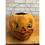 Antique Vintage Halloween German Jack o' Lantern JOL 4.5" Pressed Cardboard