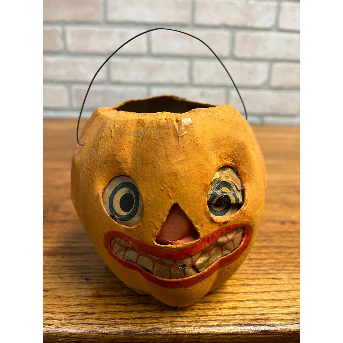 Antique Vintage Halloween German Jack o' Lantern JOL 4.5" Pressed Cardboard