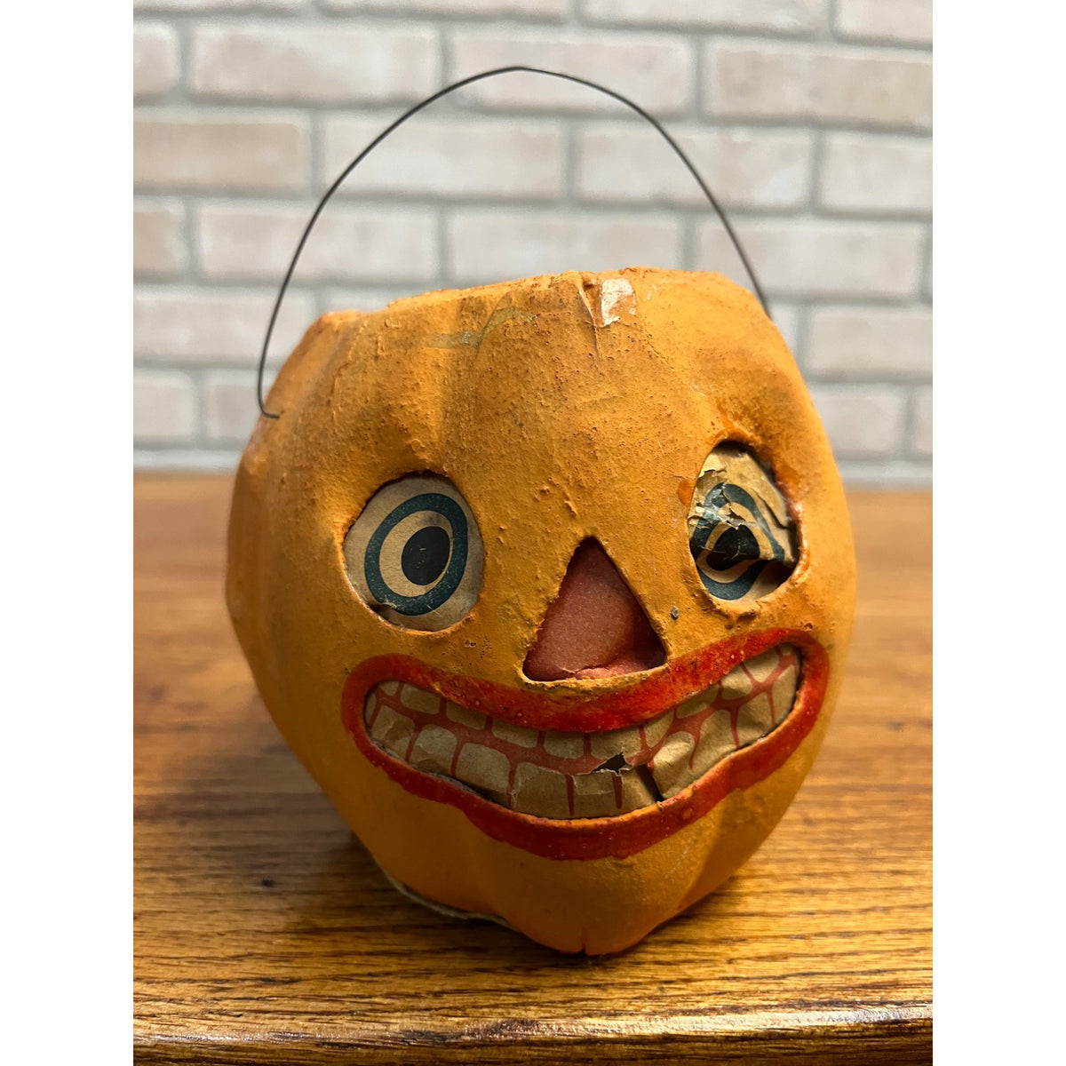 Antique Vintage Halloween German Jack o' Lantern JOL 4.5" Pressed Cardboard