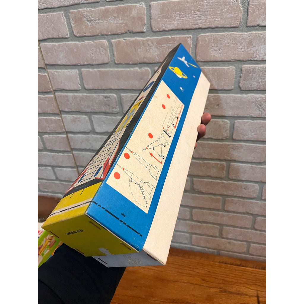 Vintage Tinplate Space Rocket Holdraketa 1960s Hungarian Moon Rocket With Box