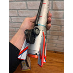 Vintage Tinplate Space Rocket Holdraketa 1960s Hungarian Moon Rocket With Box