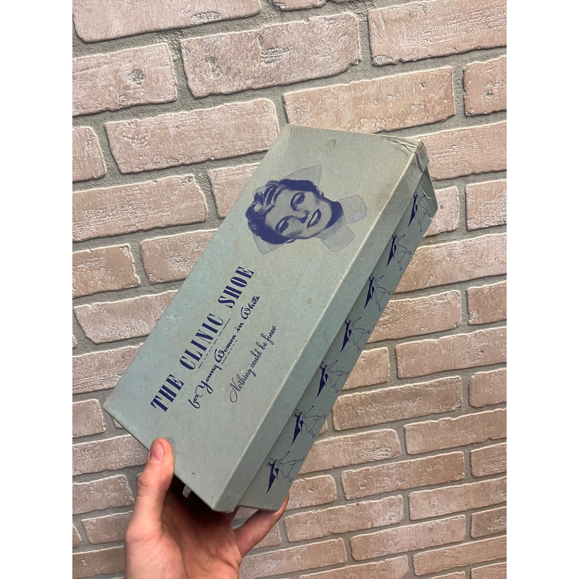 Vintage 1950's The Clinic Shoe "For Young Women In White" Empty Shoe Box Only