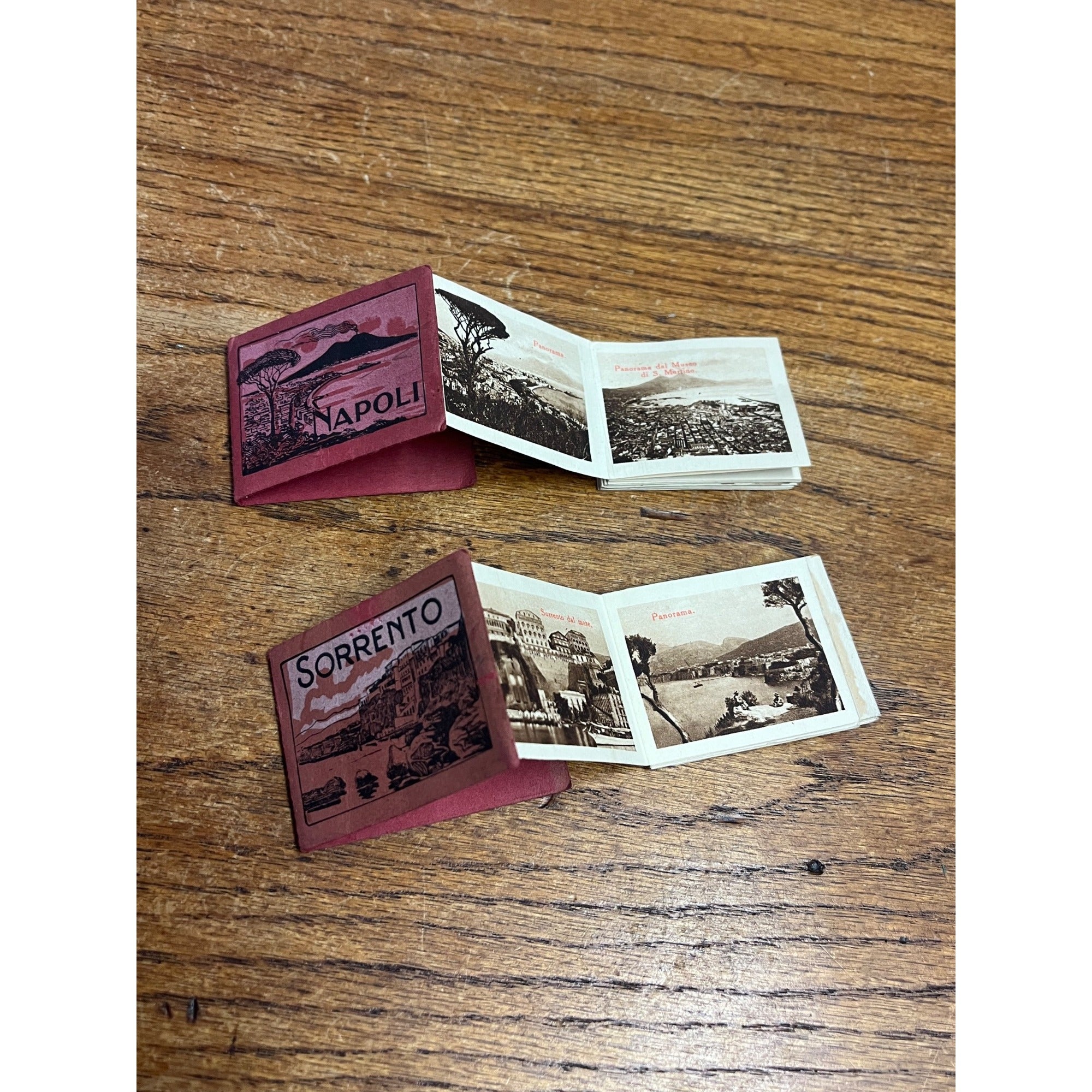 Vintage 1920s Souvenir of Napoli & Sorrento Italy Miniature Fold Out Photo Book