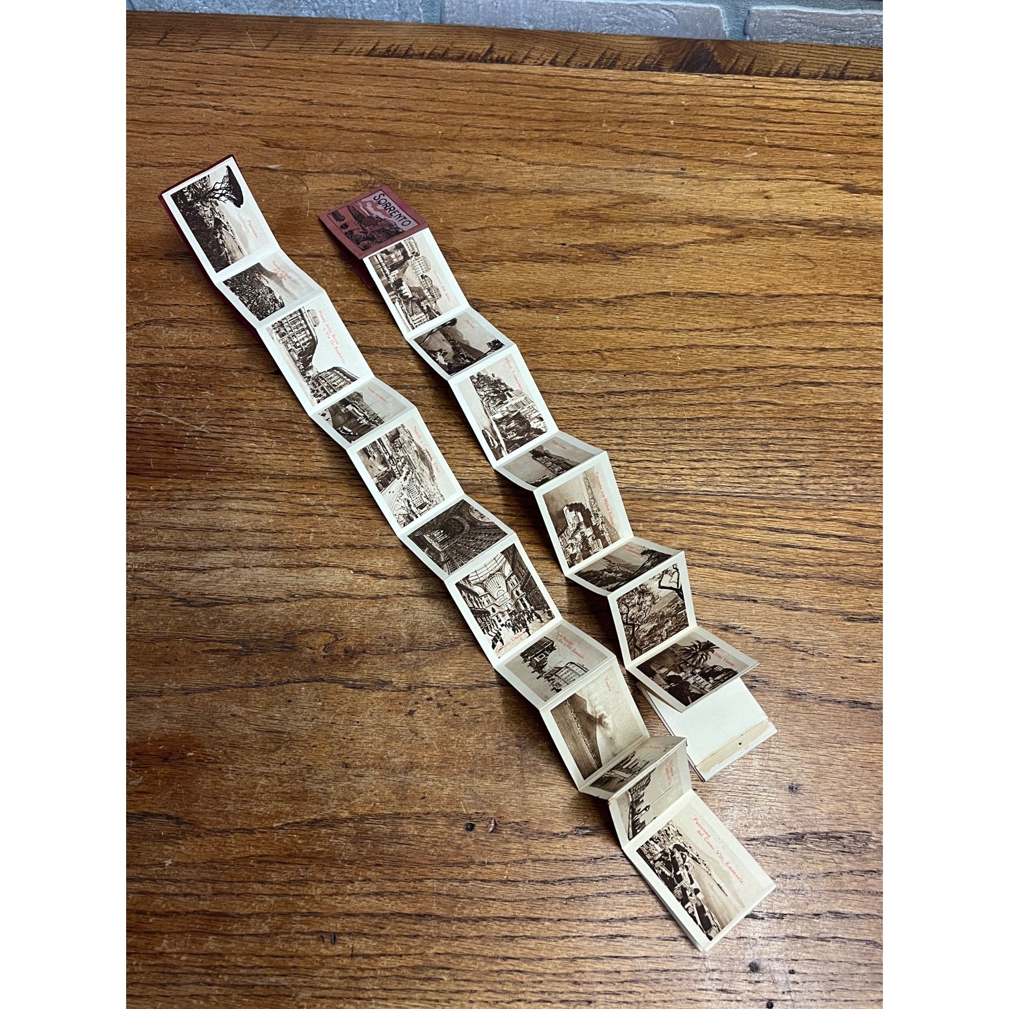 Vintage 1920s Souvenir of Napoli & Sorrento Italy Miniature Fold Out Photo Book