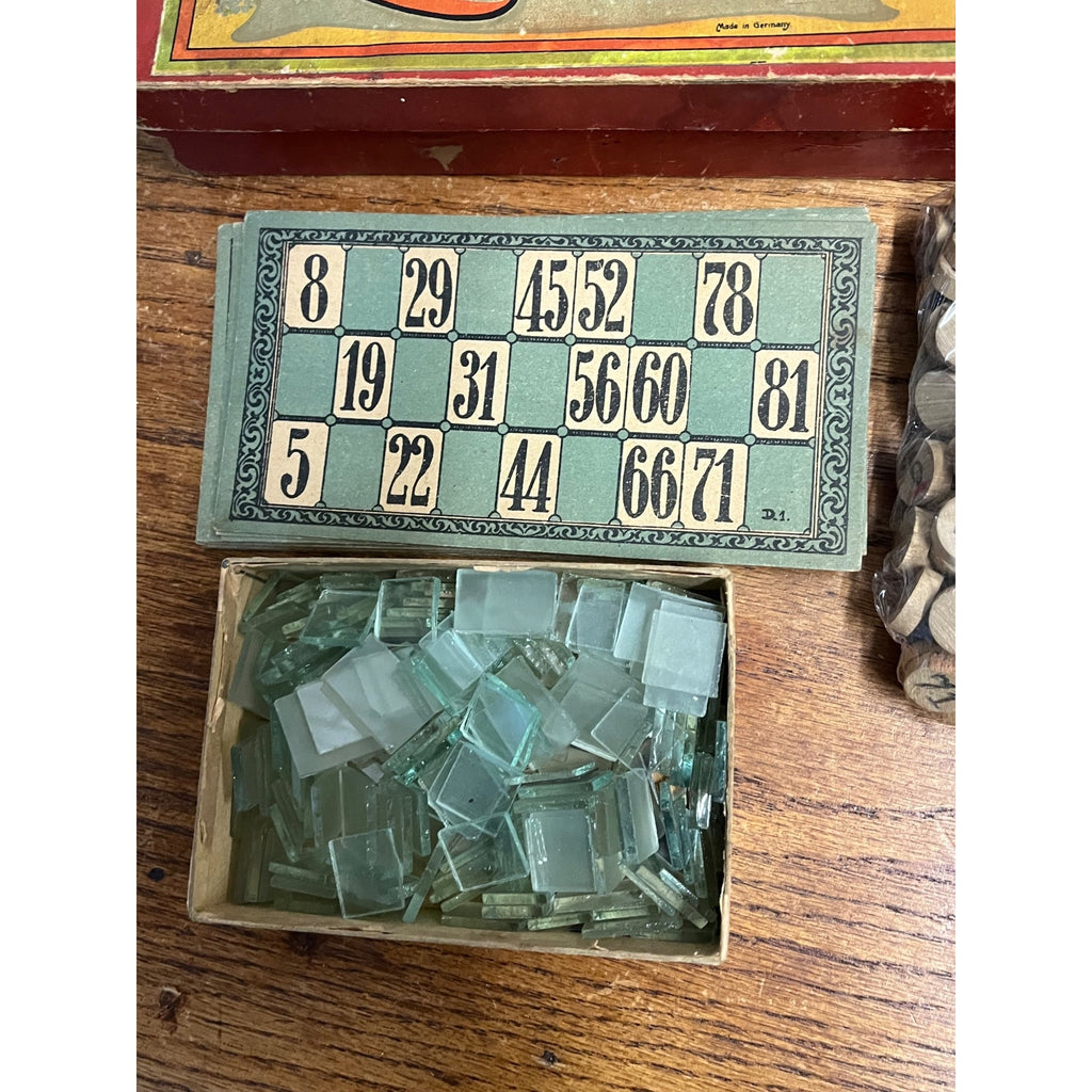 Antique Victorian 19th Century Lotto Game Made in Germany Original Box OLD