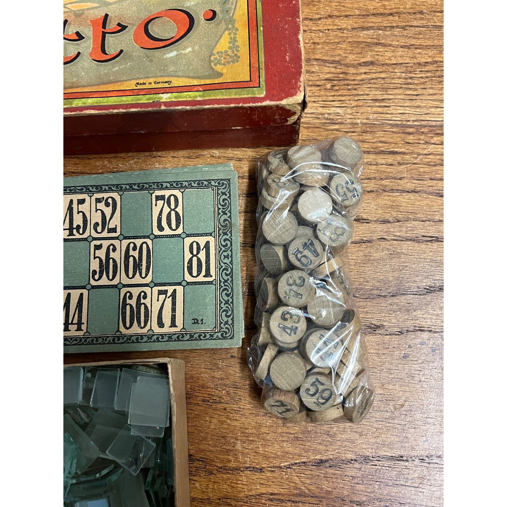 Antique Victorian 19th Century Lotto Game Made in Germany Original Box OLD