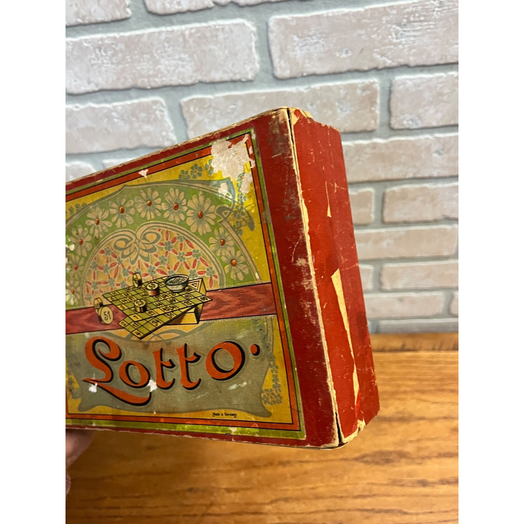 Antique Victorian 19th Century Lotto Game Made in Germany Original Box OLD