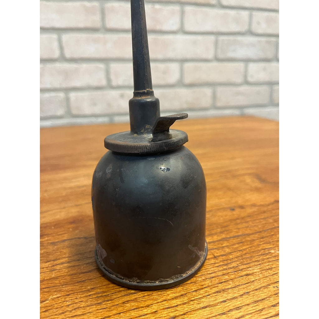 Halloween Jack-O-Lantern Cut Metal Hand Oiler Oil Can Vintage JOL