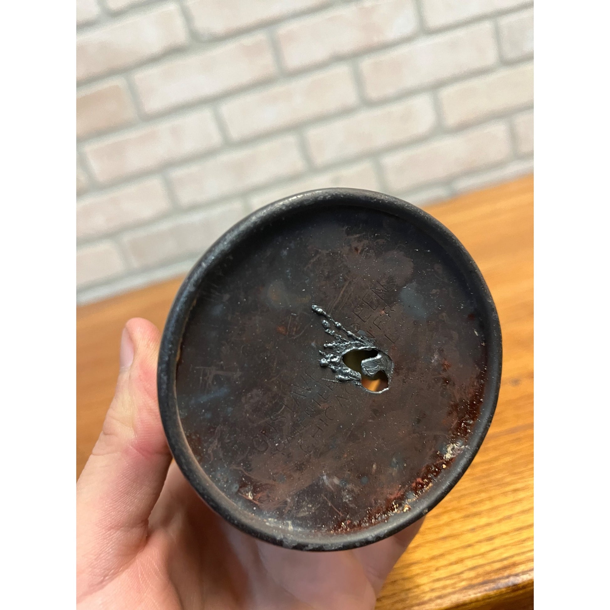 Halloween Jack-O-Lantern Cut Metal Hand Oiler Oil Can Vintage JOL