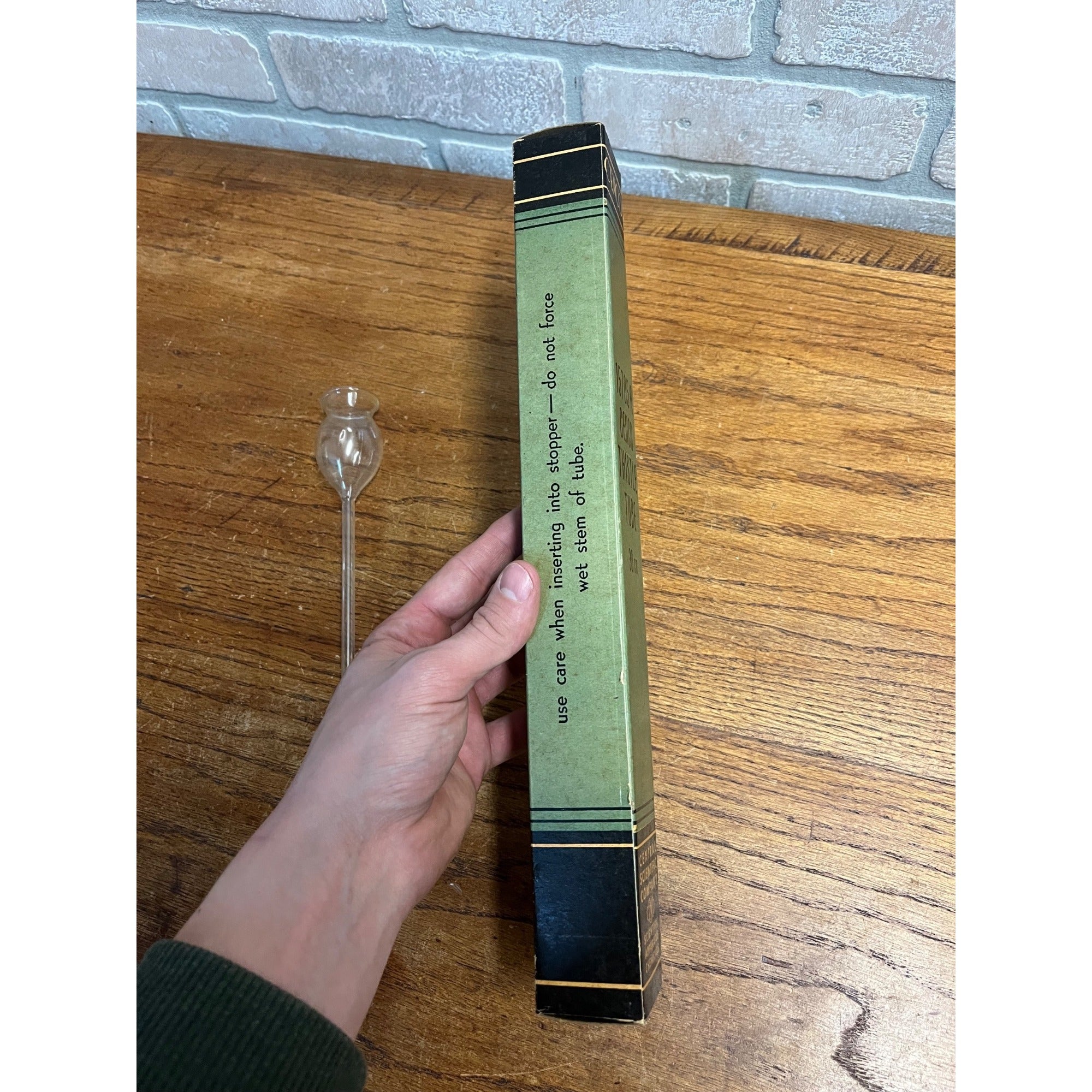 Vintage Cenco Glass Lab Thistle Tube 15705A Top Funnel w/ Box New Old Stock