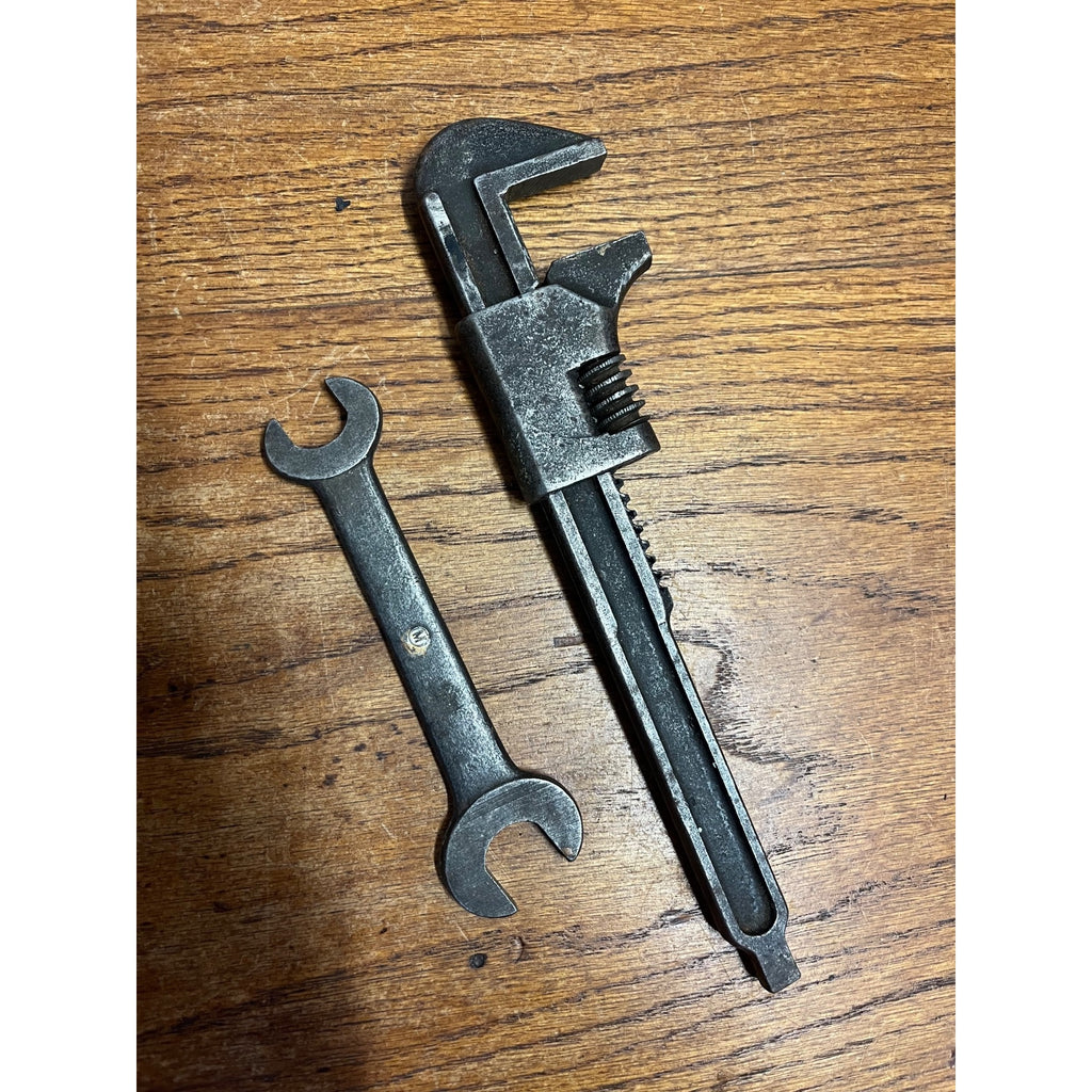 Vintage Ford Motor Company Adjustable Pipe and Open-End Wrench Set USA Hand Tools