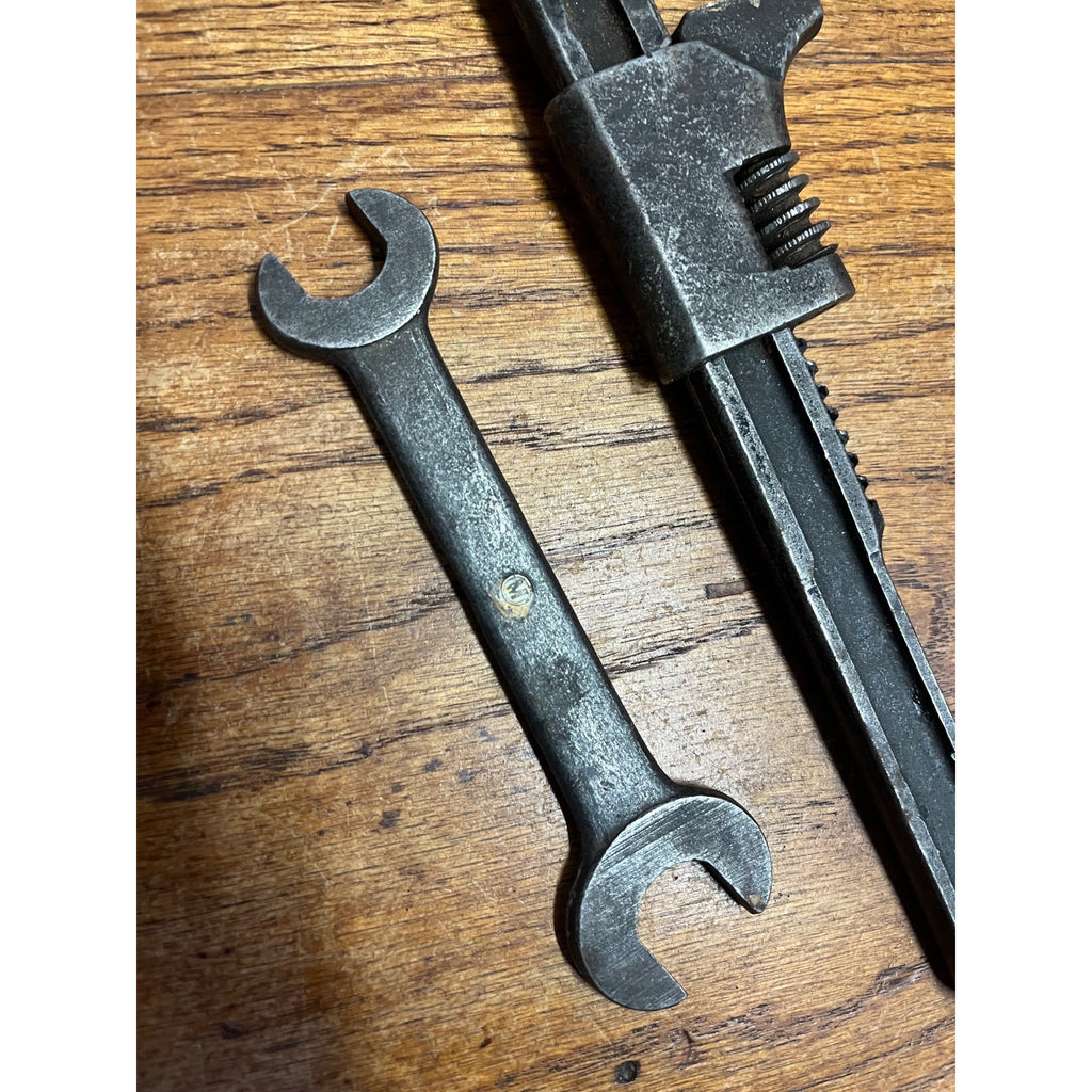 Vintage Ford Motor Company Adjustable Pipe and Open-End Wrench Set USA Hand Tools