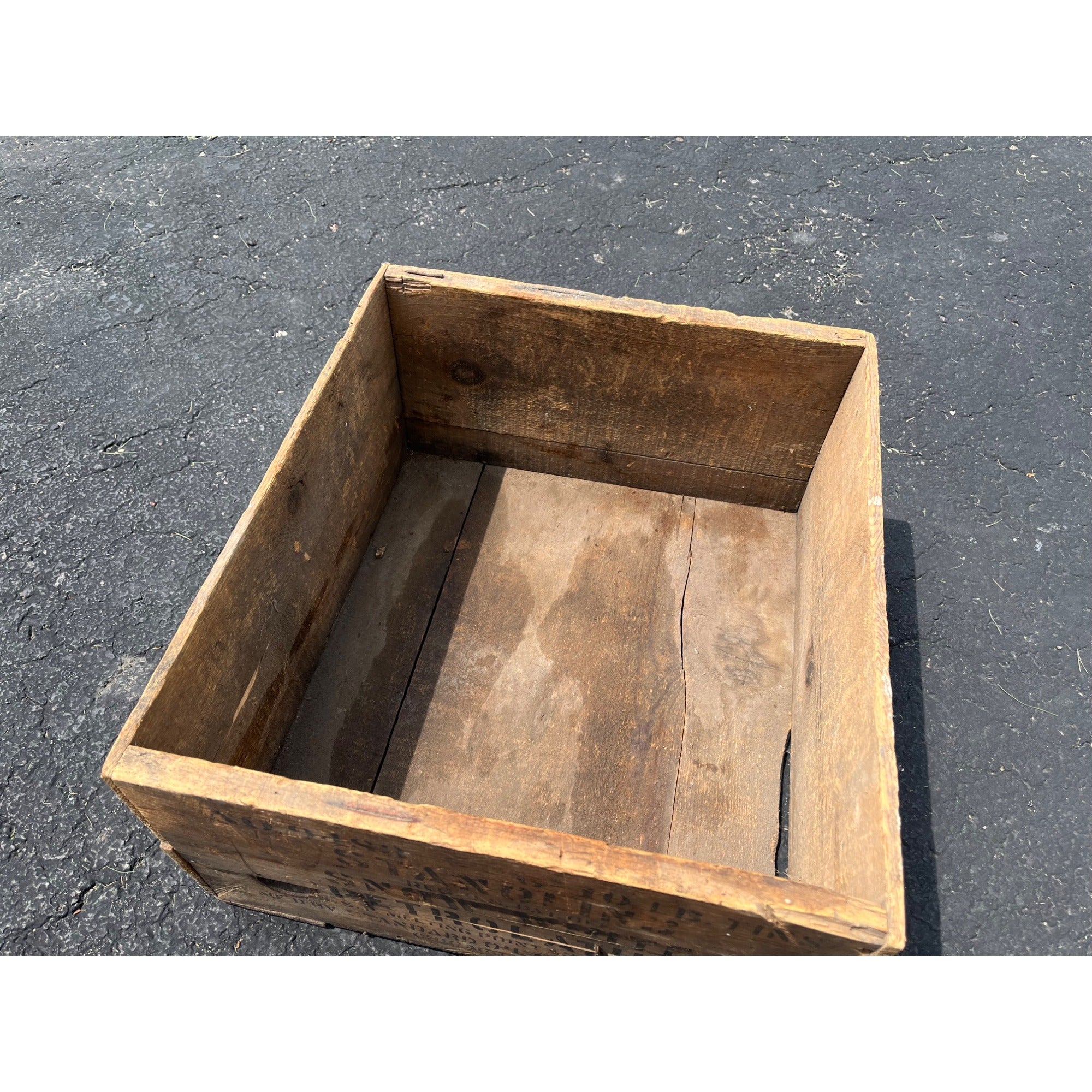 Vintage Stanolind Snow White Petroleum Standard Oil Co Indiana Wood Crate