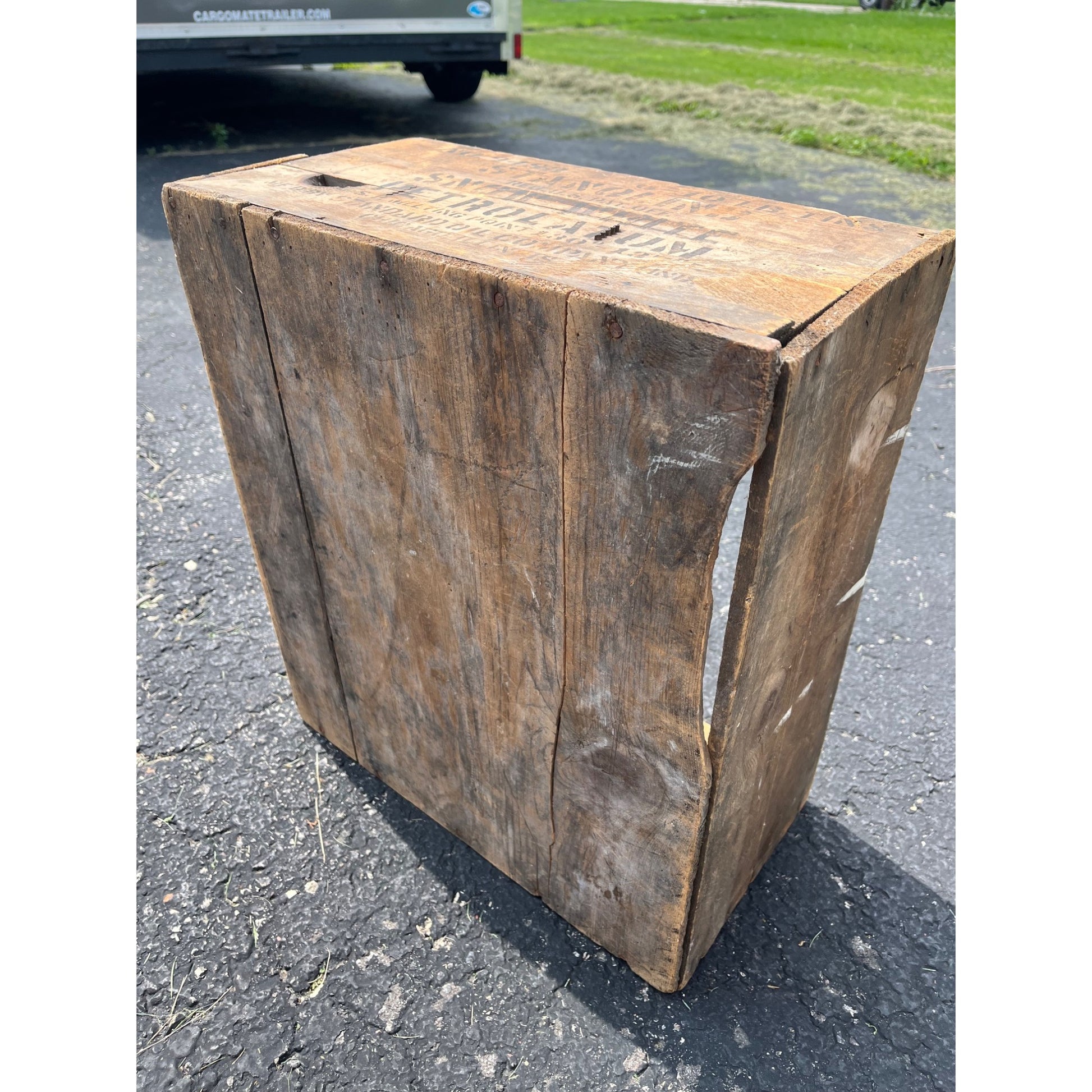 Vintage Stanolind Snow White Petroleum Standard Oil Co Indiana Wood Crate