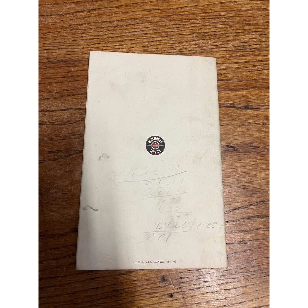 1952 Oldsmobile Owners Manual User Guide Reference Operator Book OEM