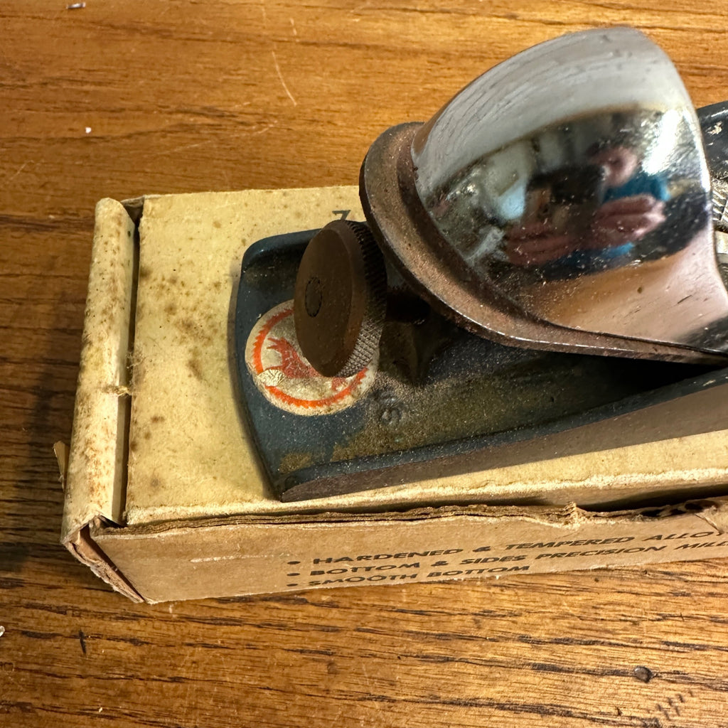 Vintage 7" Wood Block Plane No G2 Great Neck Saw & Mfg Made In USA w/ Box
