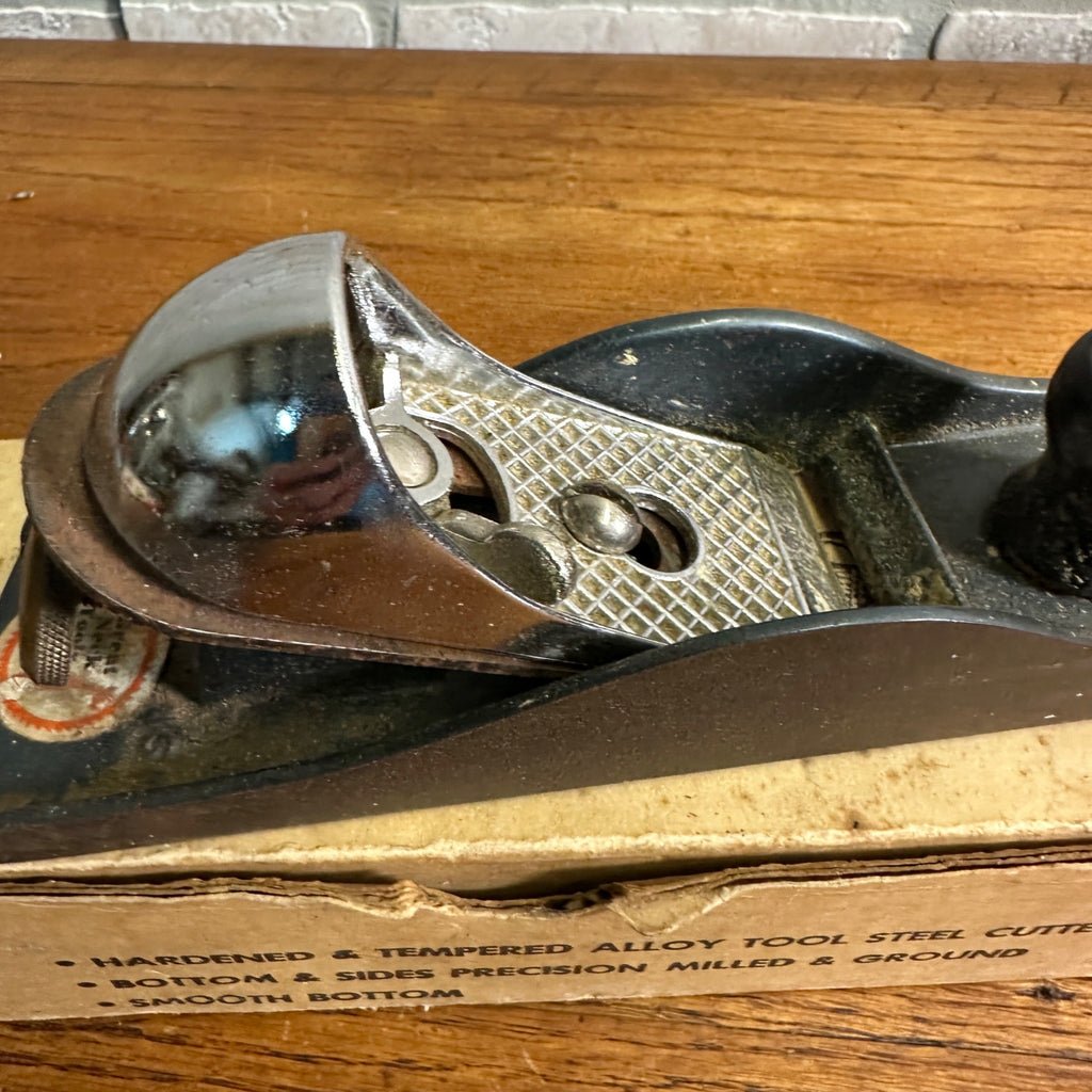 Vintage 7" Wood Block Plane No G2 Great Neck Saw & Mfg Made In USA w/ Box