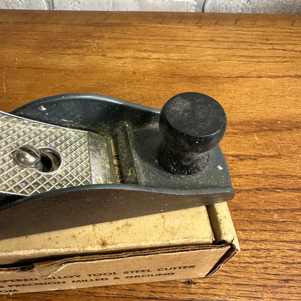 Vintage 7" Wood Block Plane No G2 Great Neck Saw & Mfg Made In USA w/ Box