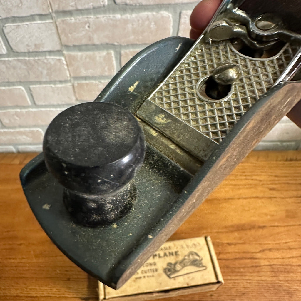 Vintage 7" Wood Block Plane No G2 Great Neck Saw & Mfg Made In USA w/ Box