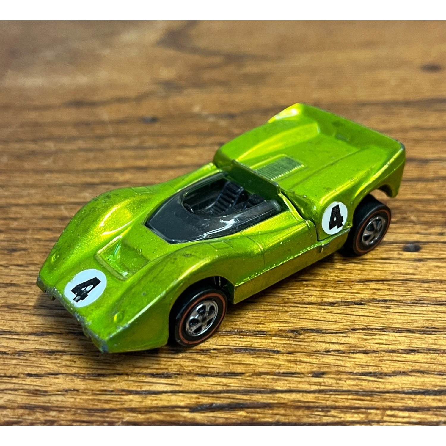 Vintage 1968 Hot Wheels Redline McLaren M6A Light Green -- CLEAN
