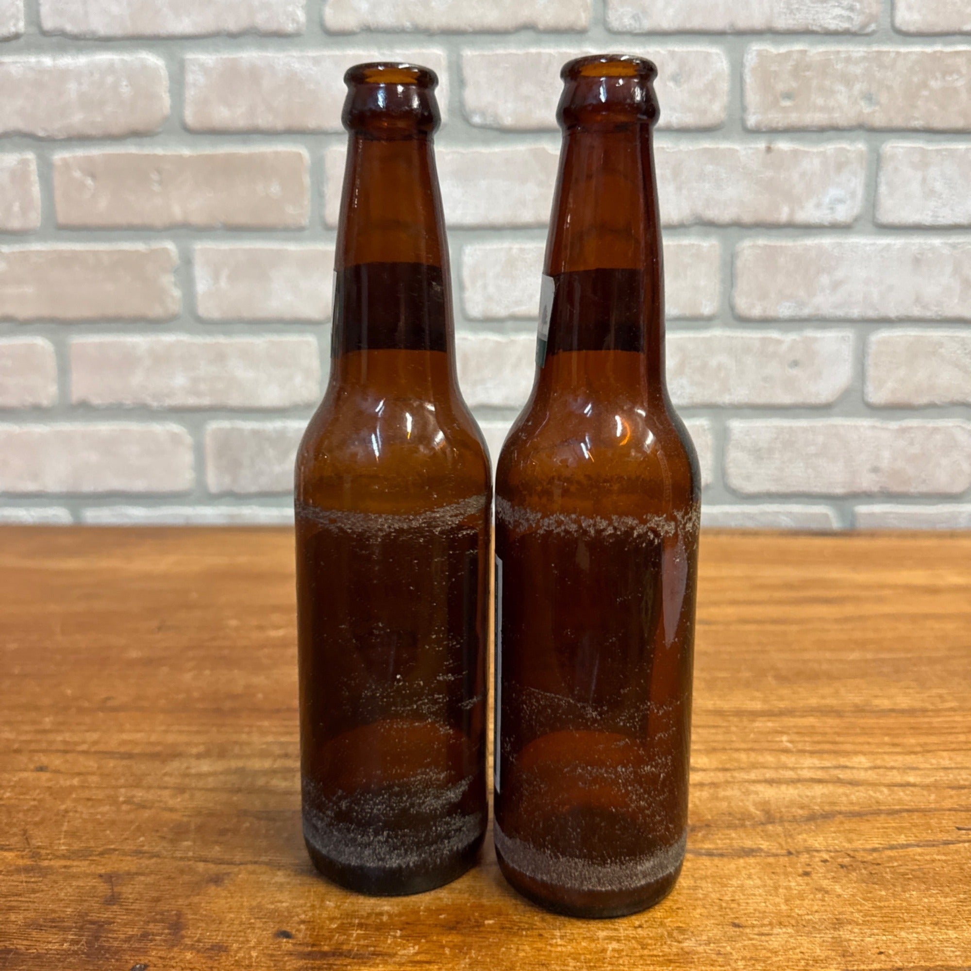 Vintage Rhinelander Export Premium Beer Bottles Lot (2) w/ Labels 1960s Wis WI