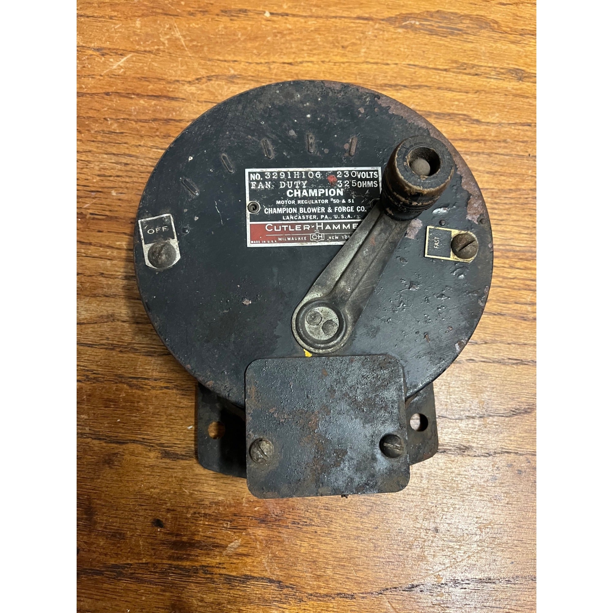Vintage Cutler Hammer Champion Blower & Forge Motor Regulator - Blacksmith