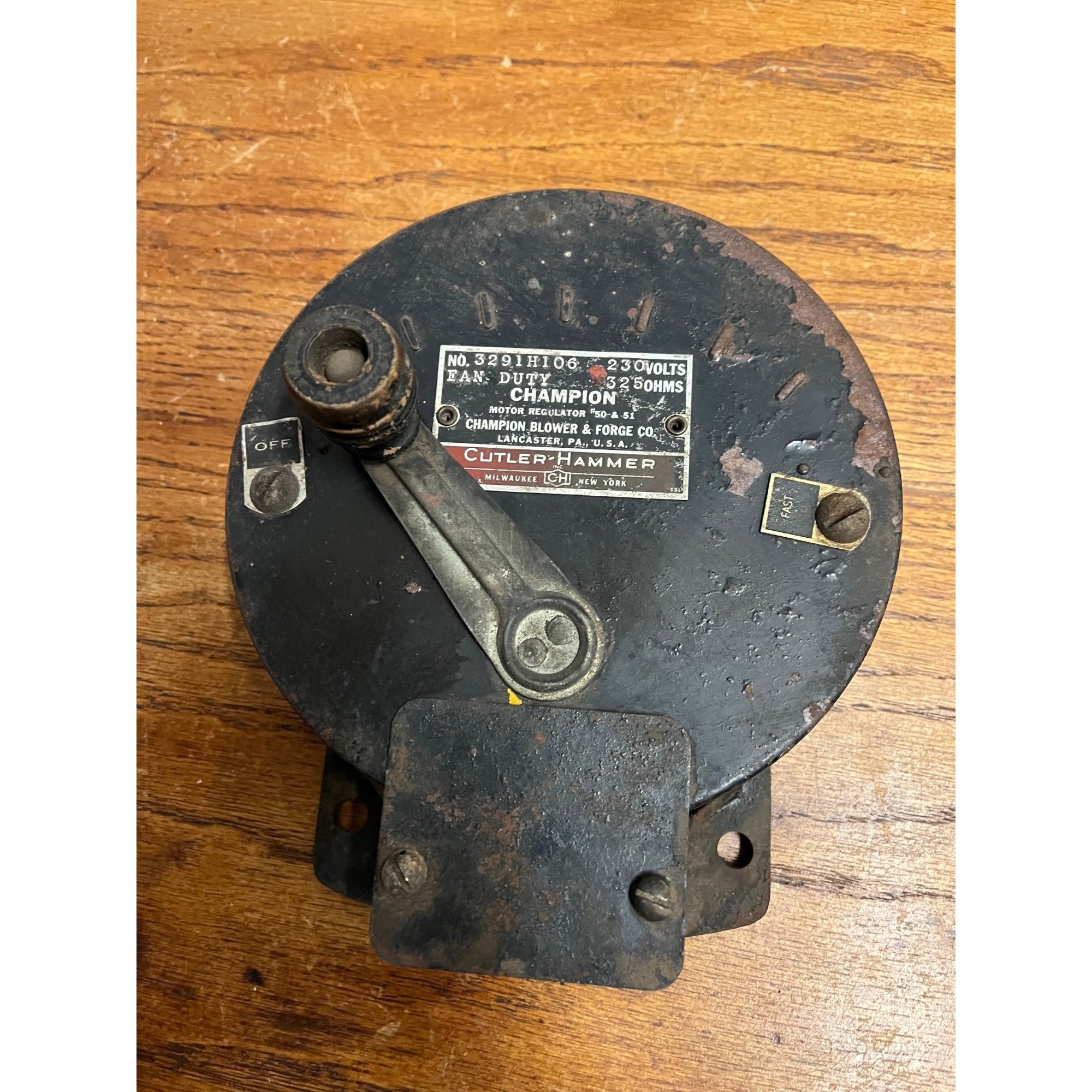 Vintage Cutler Hammer Champion Blower & Forge Motor Regulator - Blacksmith