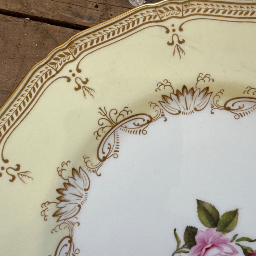 Vintage Nelson by Royal Worcester Porcelain China 10.5" Dinner Plate c1937 Gold