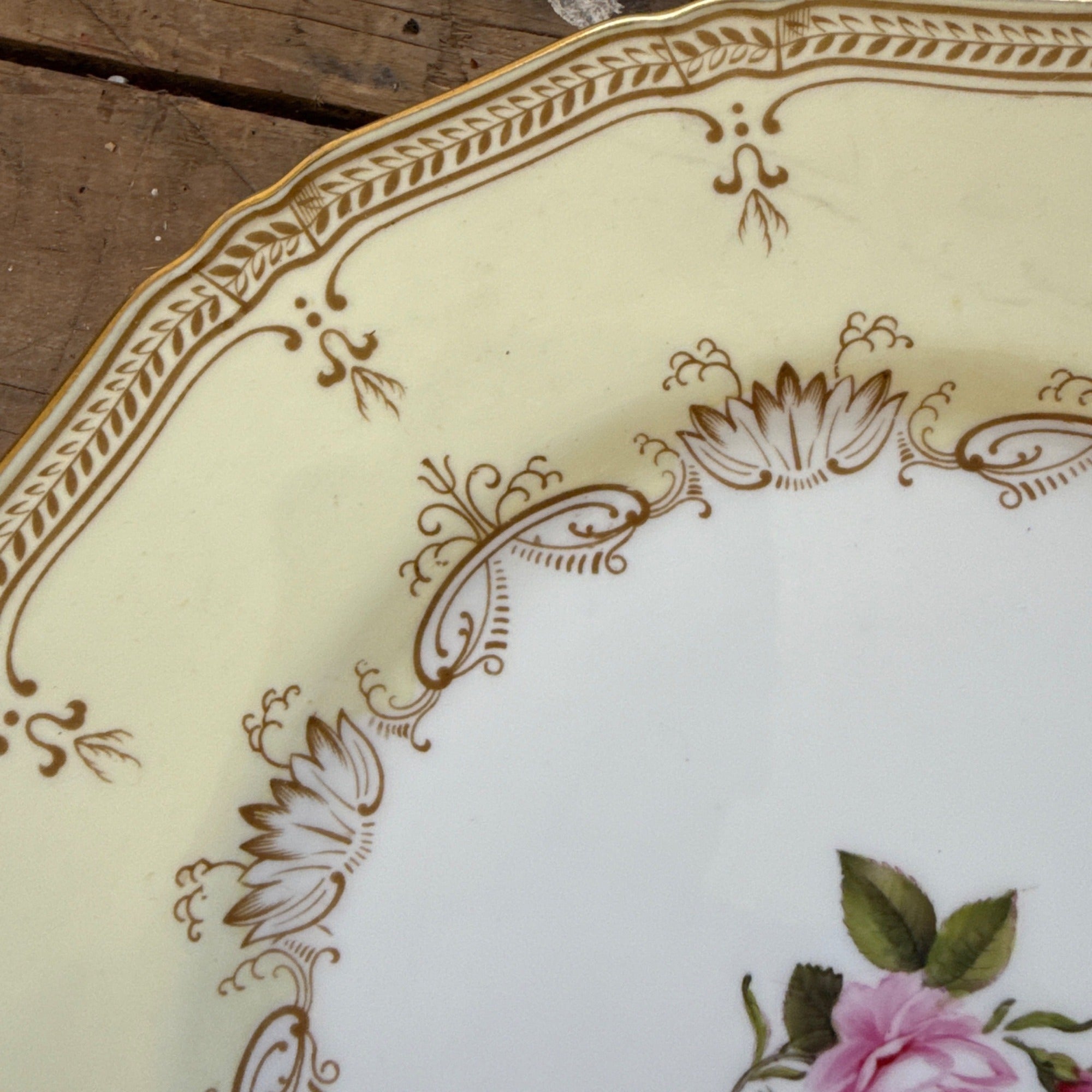 Vintage Nelson by Royal Worcester Porcelain China 10.5" Dinner Plate c1937 Gold