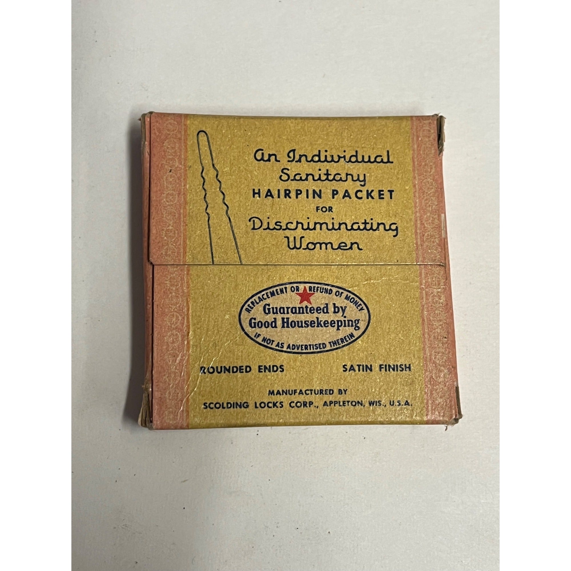 Vintage 1960s Beauty Maid Bob Pins Tube & Scoldy Lox Hairpins NOS Box