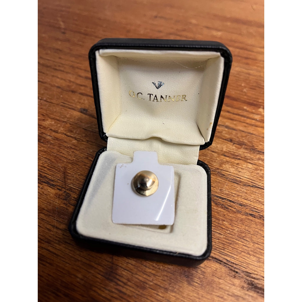 Vintage Oshkosh Truck Defense 1/10th 10kt Gold tie pin employee service award