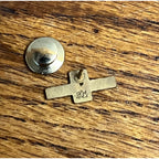 Vintage Oshkosh Truck Defense 1/10th 10kt Gold tie pin employee service award