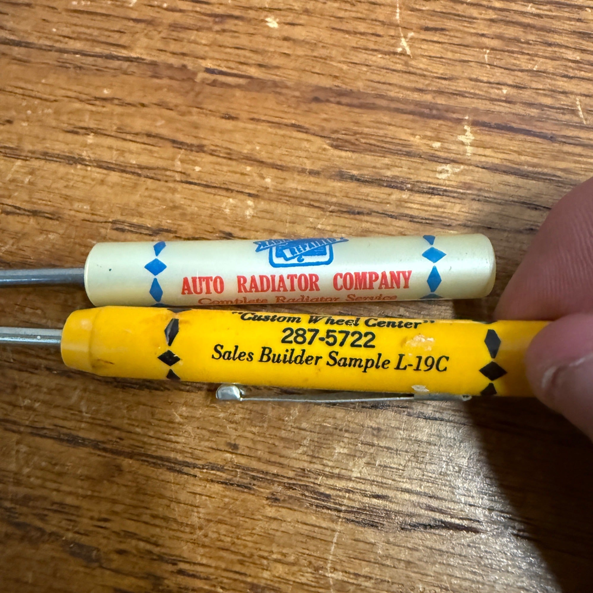 (2) Advertising Mini Screwdrivers Firestone Radiators Salesman Samples